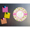 Pink & Green Geometric Round Fridge Magnet - LIFESTYLE