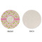 Pink & Green Geometric Round Linen Placemats - APPROVAL (single sided)