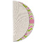 Pink & Green Geometric Round Linen Placemats - HALF FOLDED (single sided)