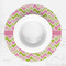 Pink & Green Geometric Round Linen Placemats - LIFESTYLE (single)