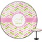 Pink & Green Geometric Round Table - 30" (Personalized)