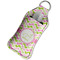 Pink & Green Geometric Sanitizer Holder Keychain - Large in Case