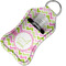 Pink & Green Geometric Sanitizer Holder Keychain - Small in Case