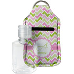 Pink & Green Geometric Hand Sanitizer & Keychain Holder - Small (Personalized)