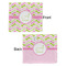 Pink & Green Geometric Security Blanket - Front & Back View