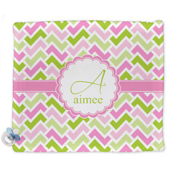 Pink & Green Geometric Security Blanket - Single Sided (Personalized)