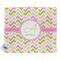 Pink & Green Geometric Security Blanket - Front View