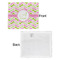 Pink & Green Geometric Security Blanket - Front & White Back View