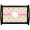 Pink & Green Geometric Black Wooden Tray - Small (Personalized)