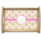 Pink & Green Geometric Natural Wooden Tray - Small (Personalized)