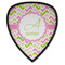 Pink & Green Geometric Shield Patch