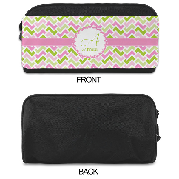 Pink & Green Geometric Shoe Bags - APPROVAL