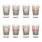 Pink & Green Geometric Shot Glass - White - Set of 4 - APPROVAL