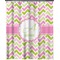 Pink & Green Geometric Shower Curtain 70x90