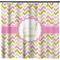 Pink & Green Geometric Shower Curtain - Custom Size (Personalized)
