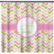 Pink & Green Geometric Shower Curtain (Personalized)
