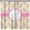 Pink & Green Geometric Shower Curtain - 71" x 74" (Personalized)