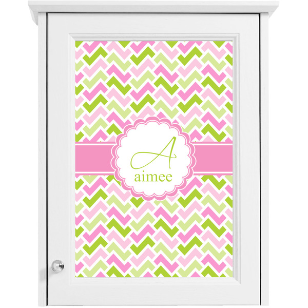 Pink & Green Geometric Single Cabinet Decal