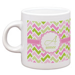 Pink & Green Geometric Espresso Cup (Personalized)