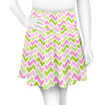 Pink & Green Geometric Skater Skirt - Small