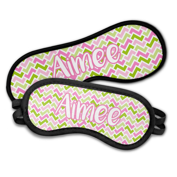 Pink & Green Geometric Sleeping Eye Masks - PARENT