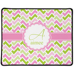 Pink & Green Geometric Large Gaming Mouse Pad - 12.5" x 10" (Personalized)
