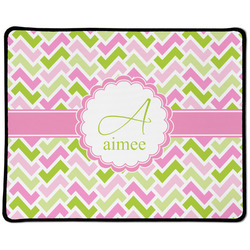 Pink & Green Geometric Large Gaming Mouse Pad - 12.5" x 10" (Personalized)