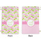 Pink & Green Geometric Small Laundry Bag - Front & Back View