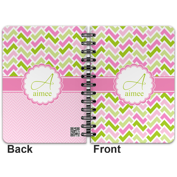 Pink & Green Geometric Spiral Journal 5 x 7 - Apvl