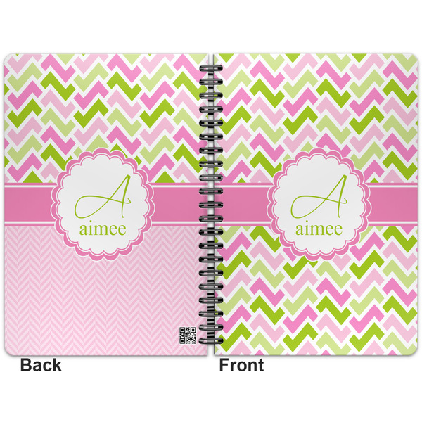 Pink & Green Geometric Spiral Journal 7 x 10 - Apvl