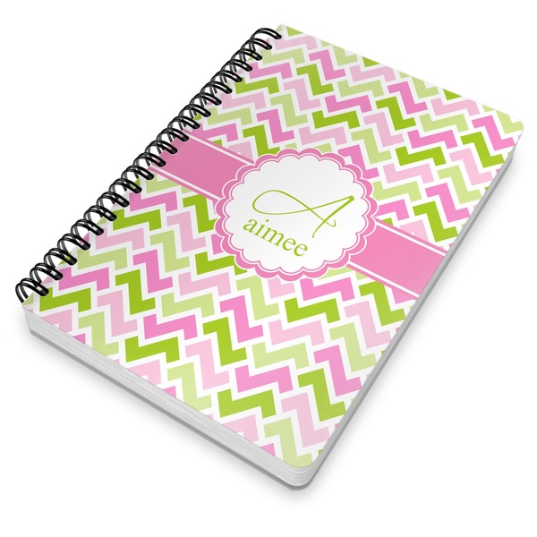 Pink & Green Geometric Spiral Journal 7 x 10 - Main