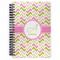 Pink & Green Geometric Spiral Journal Large - Front View