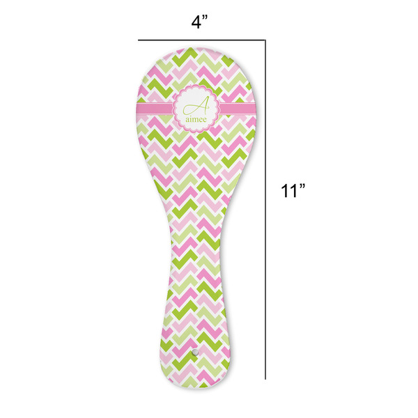 Pink & Green Geometric Spoon Rest Trivet - APPROVAL