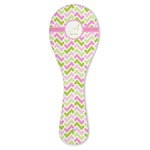 Pink & Green Geometric Ceramic Spoon Rest (Personalized)