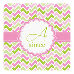 Pink & Green Geometric Square Decal - Small (Personalized)
