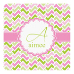 Pink & Green Geometric Square Decal - Large (Personalized)