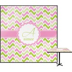 Pink & Green Geometric Square Table Top (Personalized)
