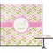Pink & Green Geometric Square Table Top