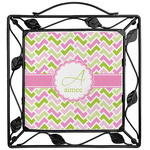 Pink & Green Geometric Square Trivet (Personalized)