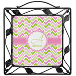 Pink & Green Geometric Square Trivet (Personalized)