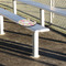 Pink & Green Geometric Stadium Cushion (In Stadium)