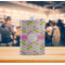 Pink & Green Geometric Stainless Steel Flask - LIFESTYLE 2