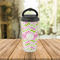 Pink & Green Geometric Stainless Steel Travel Cup Lifestyle