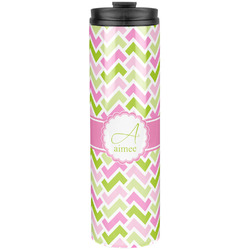 Pink & Green Geometric Stainless Steel Skinny Tumbler - 20 oz (Personalized)