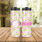 Pink & Green Geometric Stainless Steel Tumbler - Lifestyle