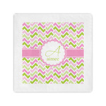 Pink & Green Geometric Standard Cocktail Napkins (Personalized)