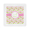 Pink & Green Geometric Standard Cocktail Napkins - Front View
