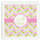 Pink & Green Geometric Paper Dinner Napkin - Front View