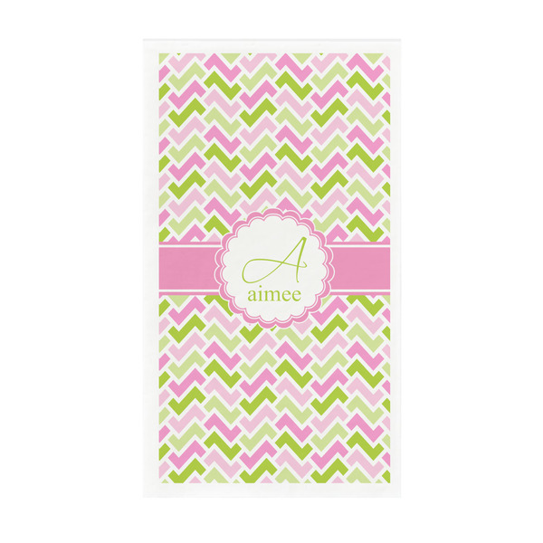 Custom Pink & Green Geometric Guest Paper Towels - Full Color - Standard (Personalized)