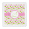 Pink & Green Geometric Standard Decorative Napkin - Front View